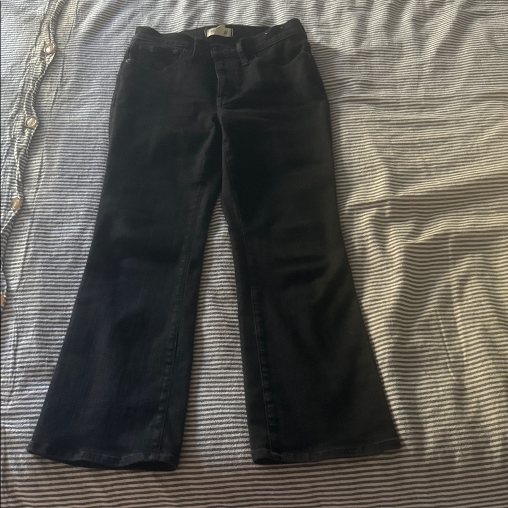 Madewell Black Mid Rise Kick Out Jeans